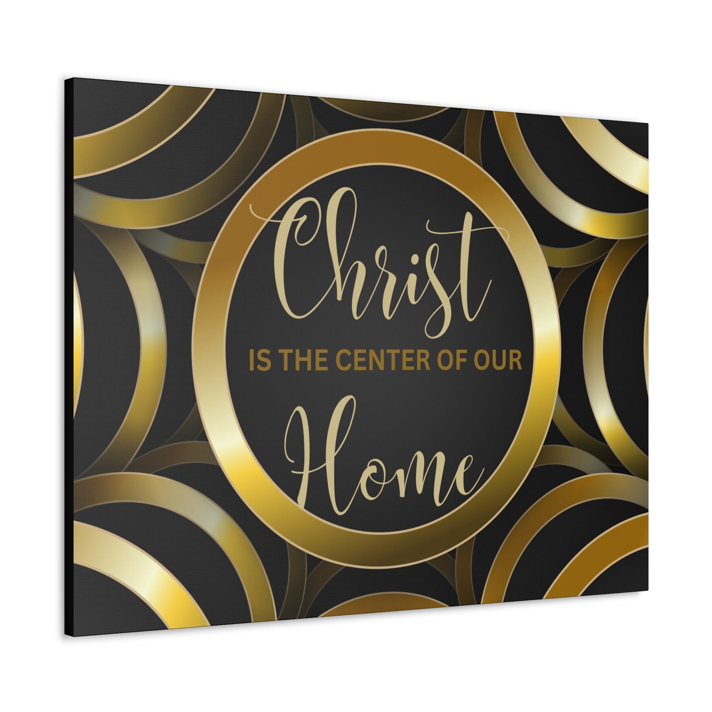 Christian Wall Art: Christ Is the Center of Our Home (Wood Frame Ready to Hang)