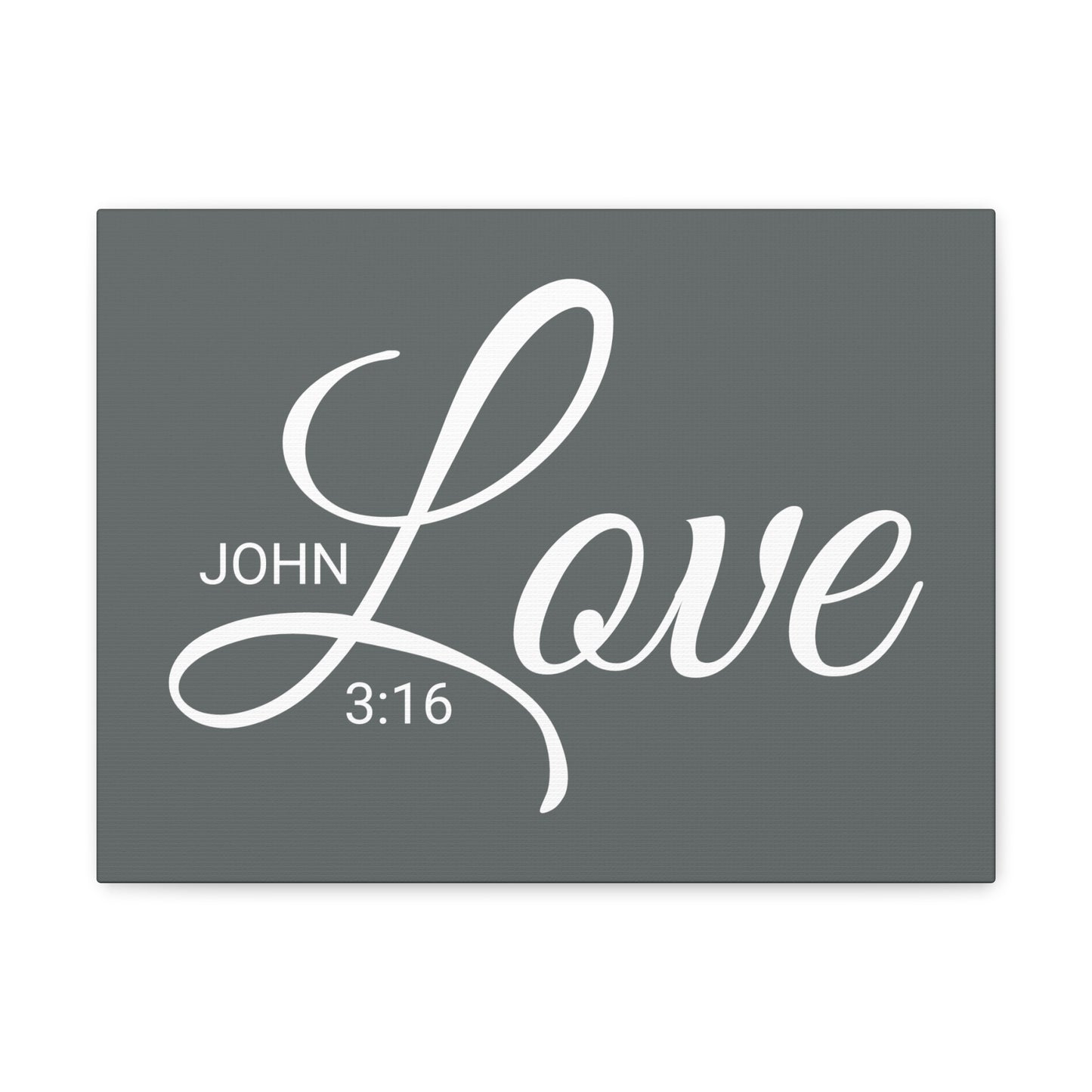 Christian Wall Art "Love" Verse John 3:16 Ready to Hang Unframed