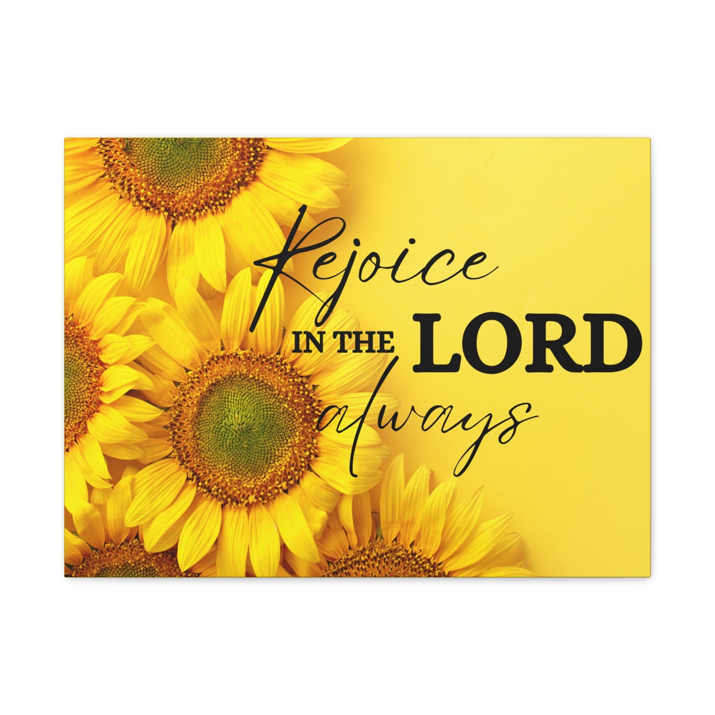 Christian Wall Art: Rejoice in the Lord (Wood Frame Ready to Hang)