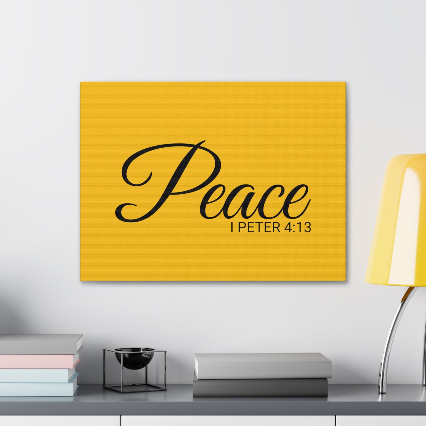 Christian Wall Art "Peace" Verse I Peter 4:13 Ready to Hang Unframed