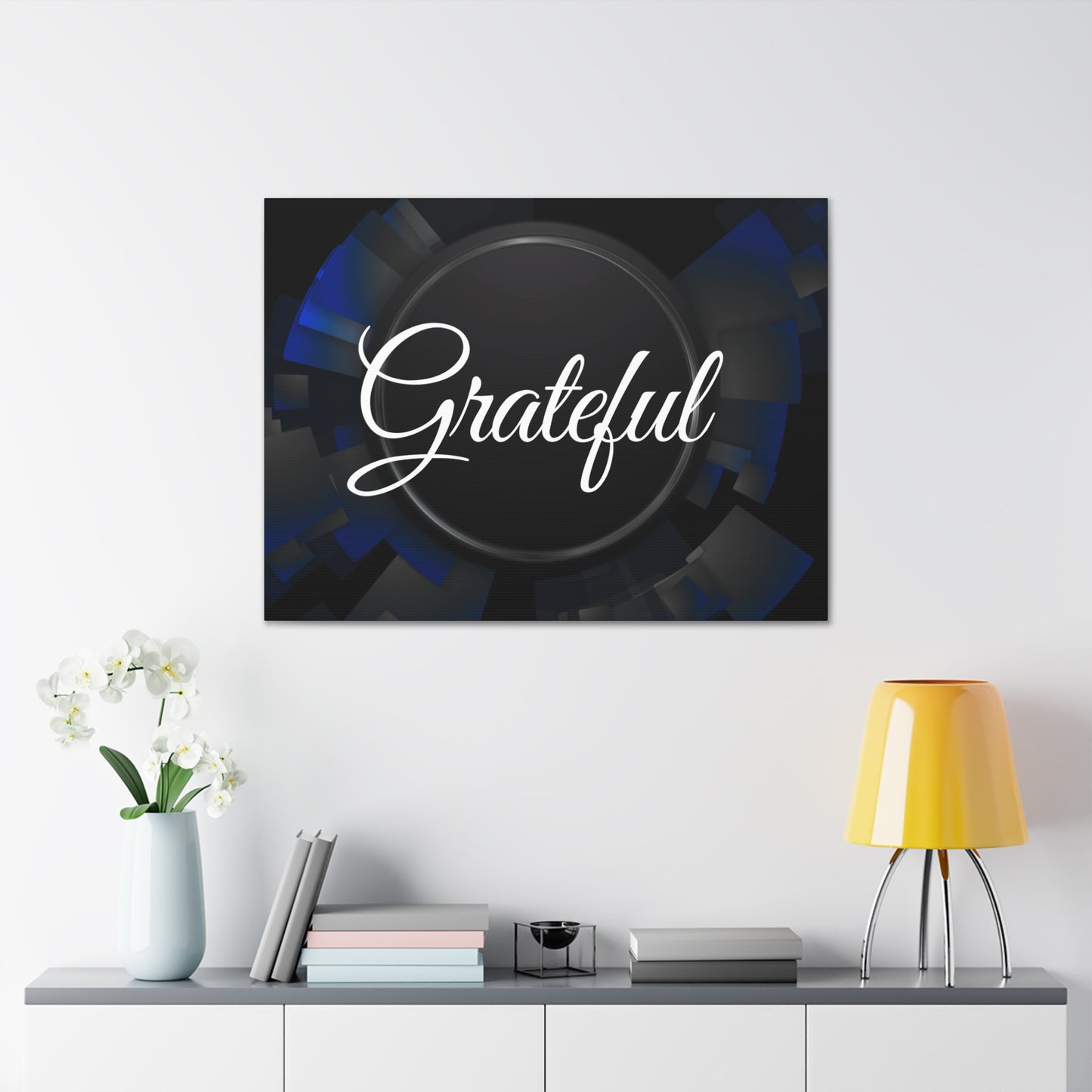 Christian Wall Art: Grateful (Wood Frame Ready to Hang)