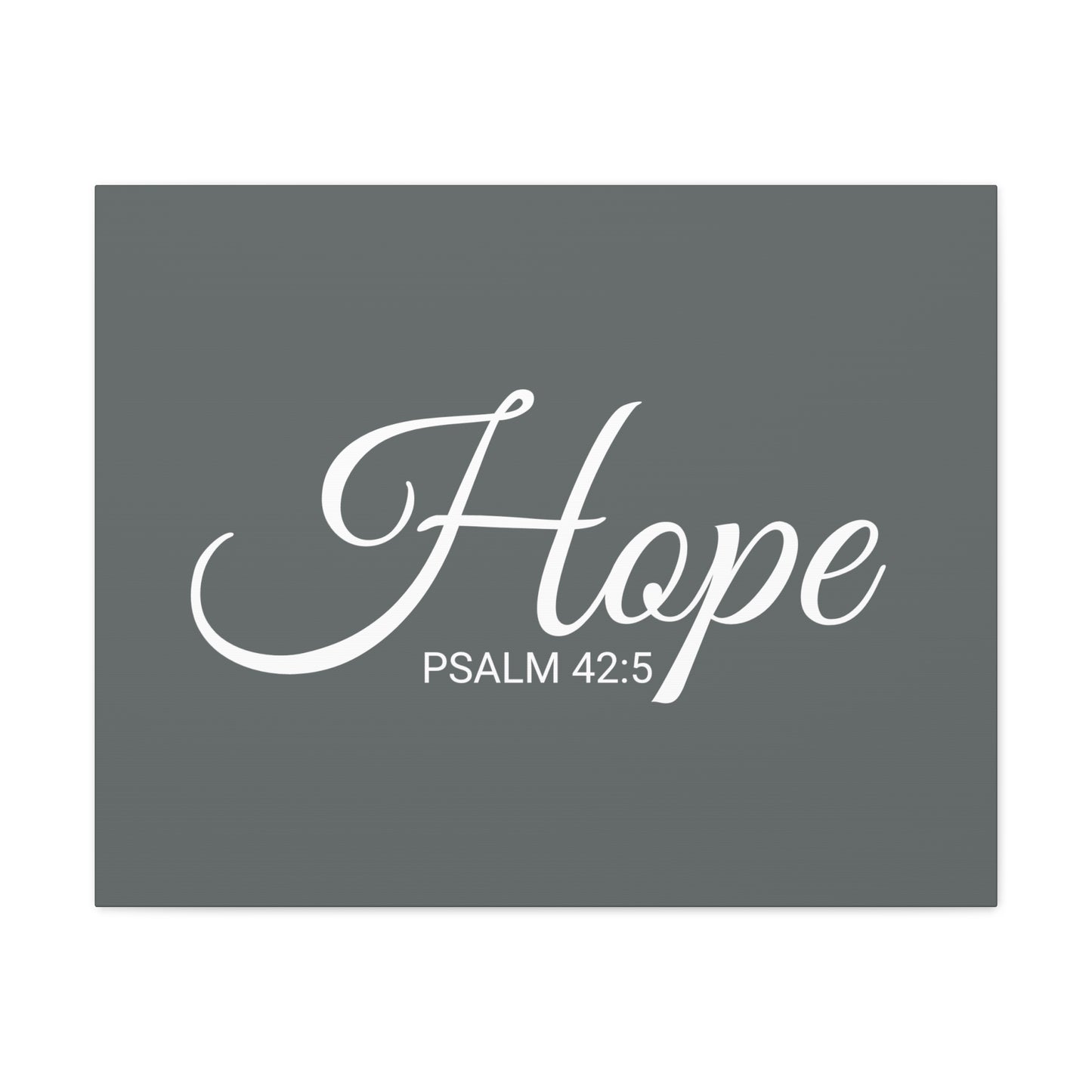 Chrisitan Wall Art "Hope" Verse Psalm 42:5 Ready to Hang Unframed