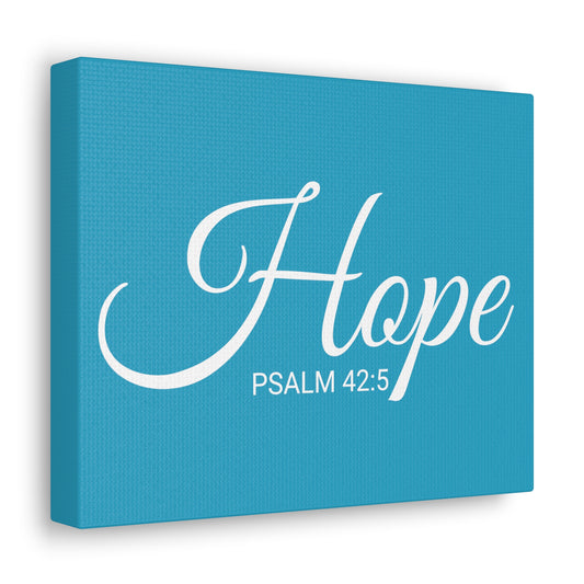 Chrisitan Wall Art "Hope" Verse Psalm 42:5 Ready to Hang Unframed